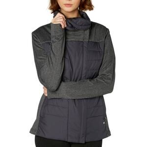 HELLY HANSEN Astra Herringbone Puffer Jacket Navy Blue Long Sleeve Women's L